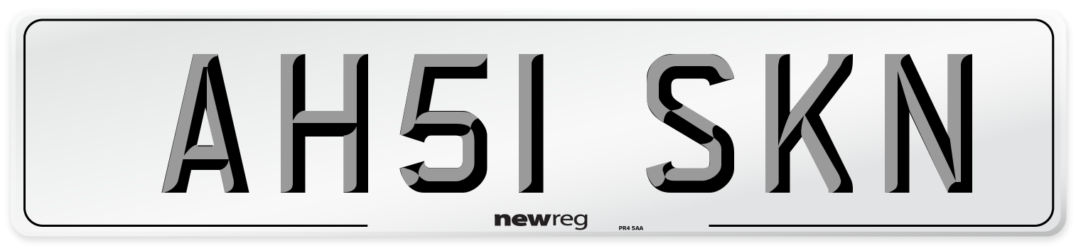 AH51 SKN Number Plate from New Reg